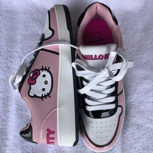 Hello Kitty Pink and White Sneakers Sporty Design